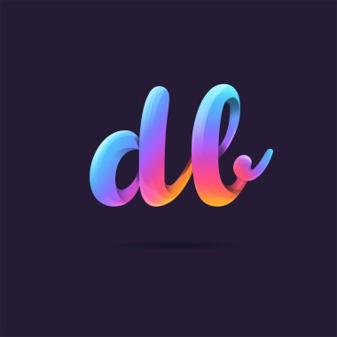 Harf logo Dl şablon iş afiş için