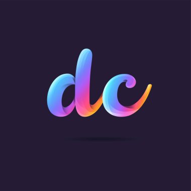 Harf logo Dc şablon iş afiş için