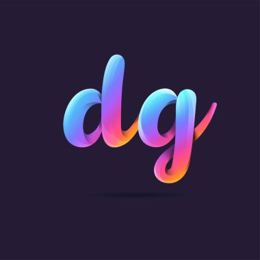 Harf logo Dg şablon iş afiş için