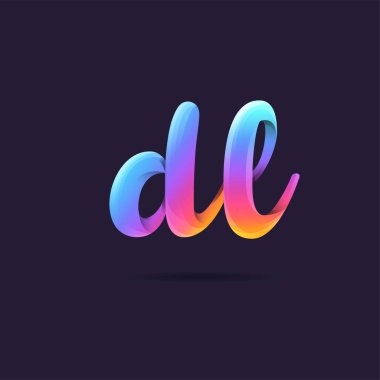 Harf logo Dl şablon iş afiş için