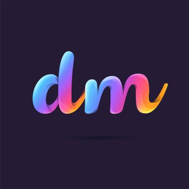 Harf logo Dm şablon iş afiş için