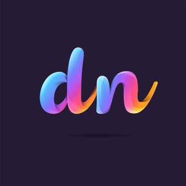 Harf logo Dn şablon iş afiş için