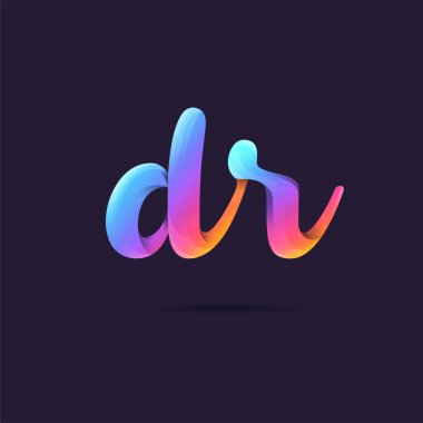 Harf logo Dr şablon iş afiş için