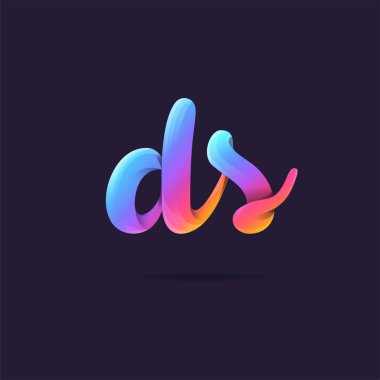 Harf logo Ds şablonu iş afiş için