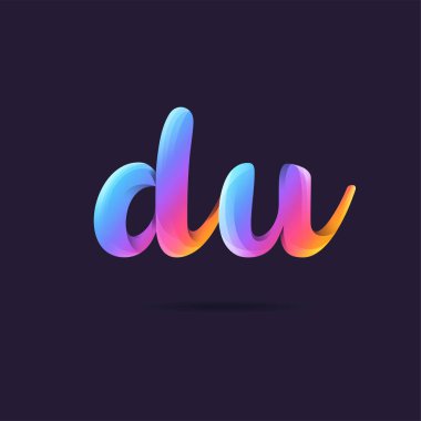 Harf logo Du şablon iş afiş için