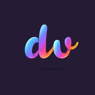 Harf logo Dv şablon iş afiş için