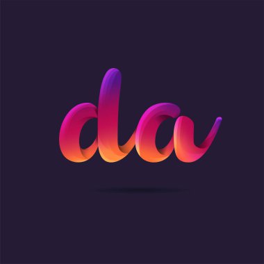 Harf logo Da şablon iş afiş için