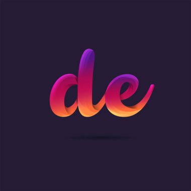 Harf logo De Şablon iş afiş için