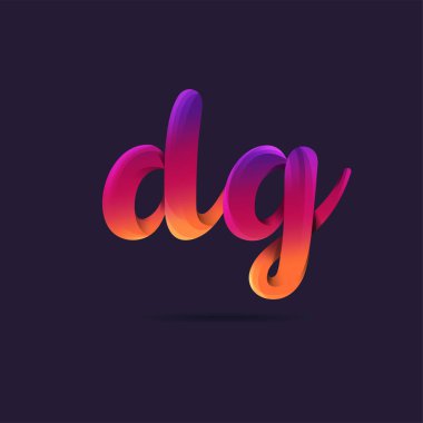 Harf logo Dg şablon iş afiş için
