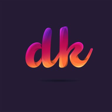 Harf logo Dk şablon iş afiş için
