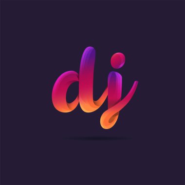 Harf logo Dj şablon iş afiş için