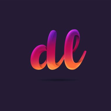 Harf logo Dl şablon iş afiş için