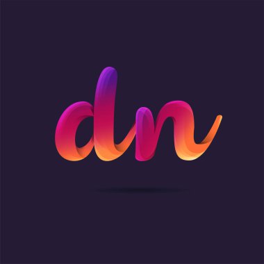 Harf logo Dn şablon iş afiş için