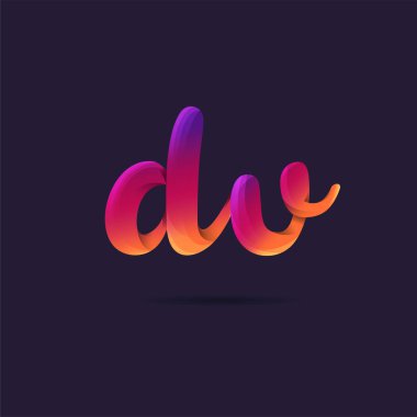 Harf logo Dv şablon iş afiş için