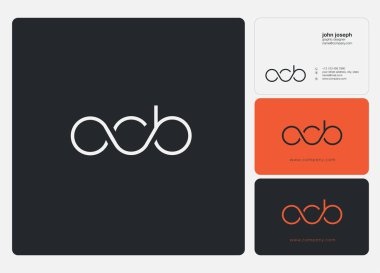 Harf logo Ocb şablon iş afiş için