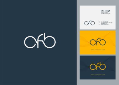 Harf logo Ofb şablon iş afiş için