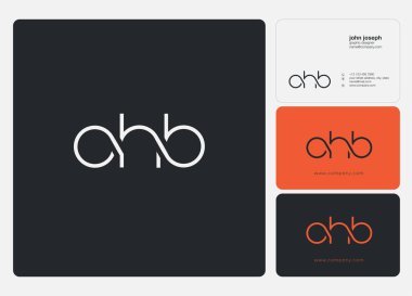 Harf logo Ohb şablon iş afiş için