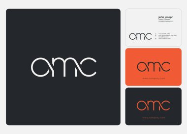 Harf logo Omc şablon iş afiş için