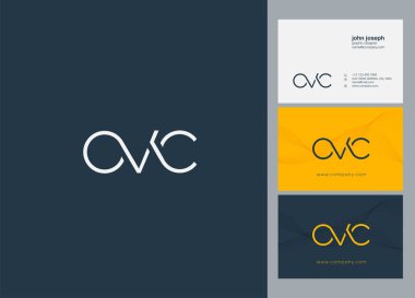 Harf logo Ovc şablon iş afiş için