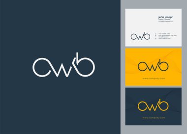 Harf logo Owb şablon iş afiş için