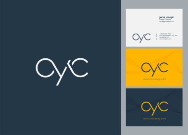 Harf logo Ayc şablon iş afiş için