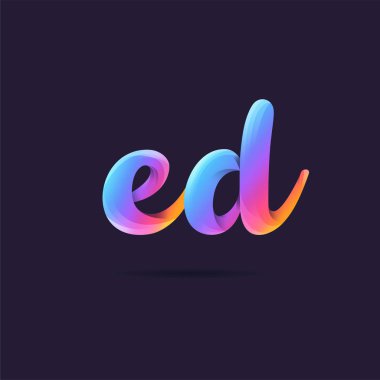 Harf logo Ed şablon iş afiş için