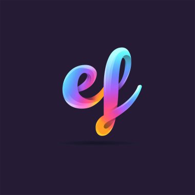 Harf logo Ef şablon iş afiş için