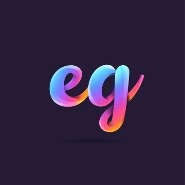 Harf logo Eg şablon iş afiş için