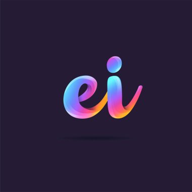 Harf logo Ei şablon iş afiş için