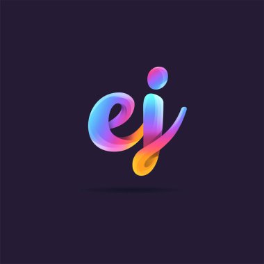 Harf logo Ej şablon iş afiş için