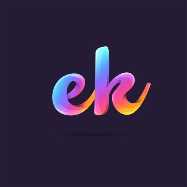 Harf logo Ek şablon iş afiş için