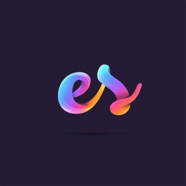 Harf logo Es şablon iş afiş için