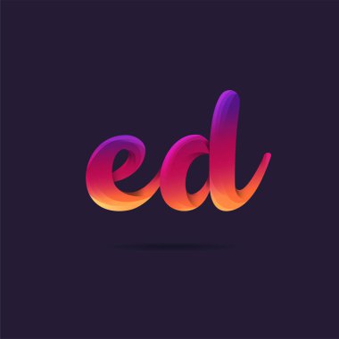 Harf logo Ed şablon iş afiş için