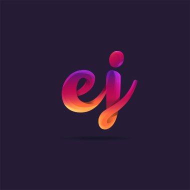 Harf logo Ej şablon iş afiş için