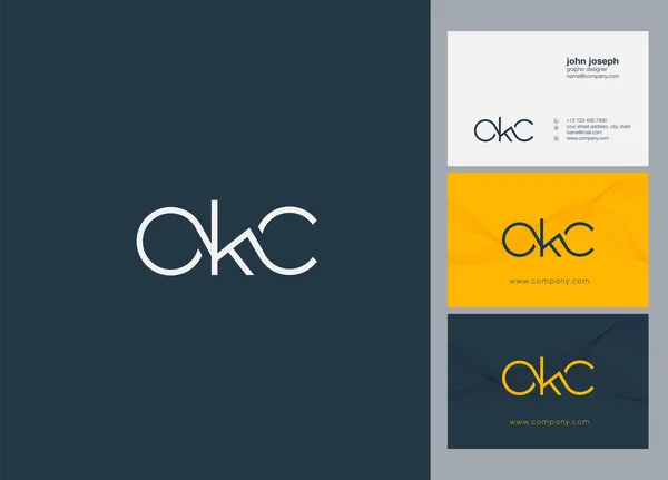 Letters Logo Okc Template Business Banner — Stock Vector