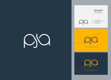 Harf logo Pja şablon iş afiş için