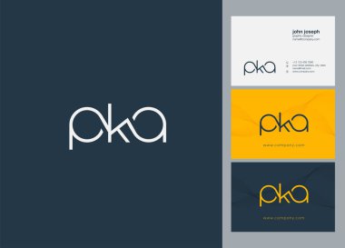 Harf logo Pka şablon iş afiş için