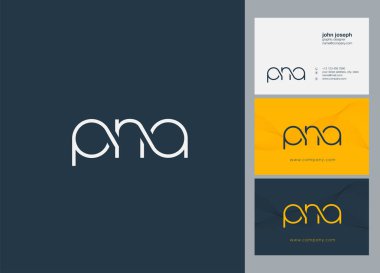 Harf logo Pna şablon iş afiş için