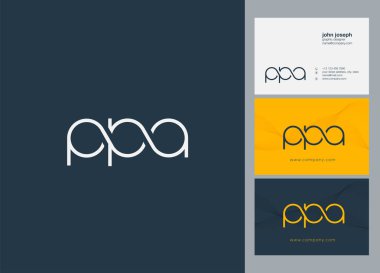 Harf logo Ppa şablon iş afiş için
