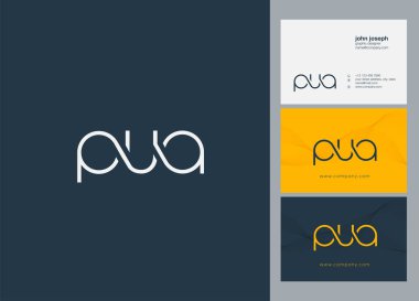 Harf logo Pua şablon iş afiş için