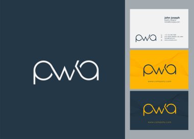 Harf logo Pwa şablon iş afiş için