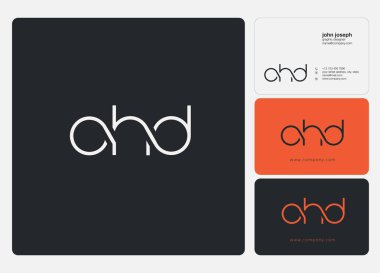 Harf logo Ohd şablon iş afiş için