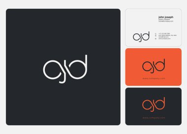 Harf logo Ojd şablon iş afiş için