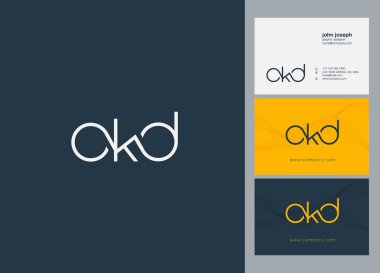 Harf logo Okd şablon iş afiş için