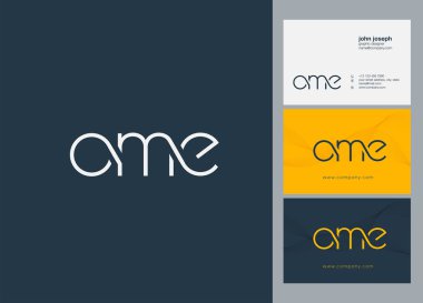 Harf logo Ome şablon iş afiş için