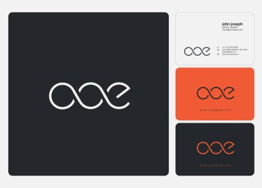 Harf logo Ooe şablon iş afiş için