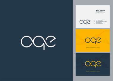 Harf logo Oqe şablon iş afiş için