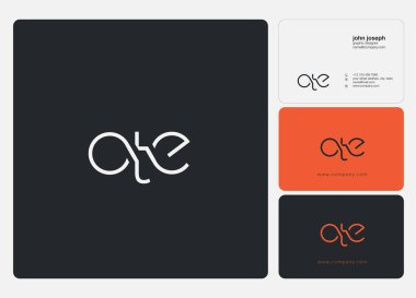 Harf logo Ote şablon iş afiş için