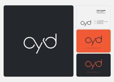 Harf logo Oyd şablon iş afiş için