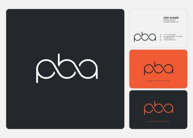 Harf logo Pba şablon iş afiş için